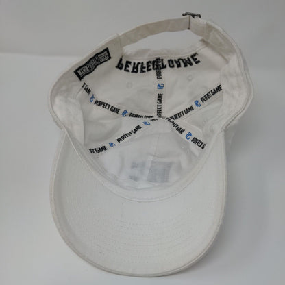 PG Perfect Game Slideback Hat White OSFA Adjustable Embroidered