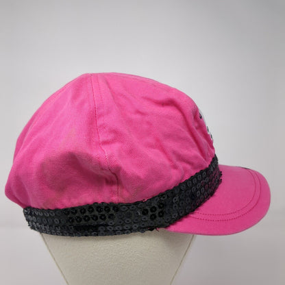 Hello Kitty by Sanrio Fitted Hat Pink One Size Embroidered Bow Sequin