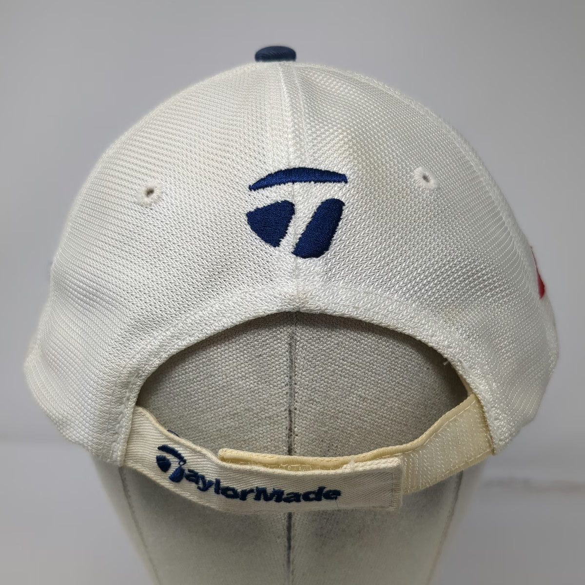 TaylorMade Trucker Hat Blue White One Size r7 Logo Mesh Strapback Golf Hat