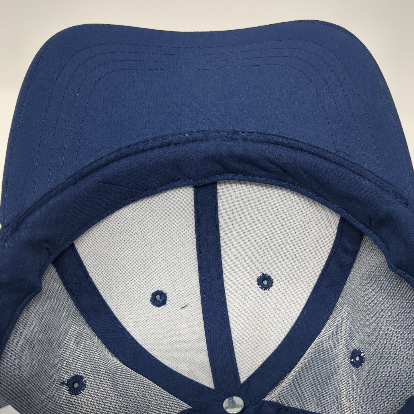 All Out Mayhem Strapback Hat Blue One Size Adjustable Vented Holes Polyester
