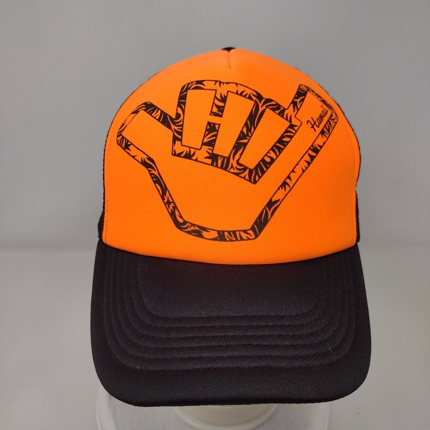 Hi Hawaii Shaka Sign Snapback Trucker Hat Multicolor One Size Mesh Back 6 Panel