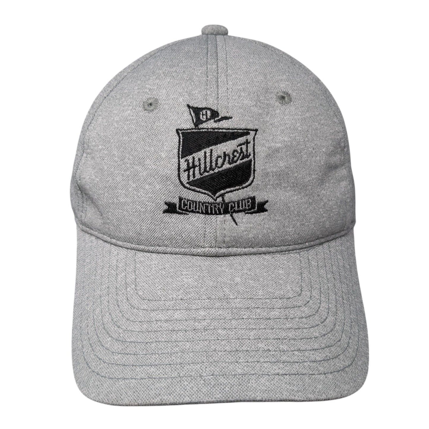Hillcrest Country Club Strapback Hat Gray One Size Embroidered Town Talk