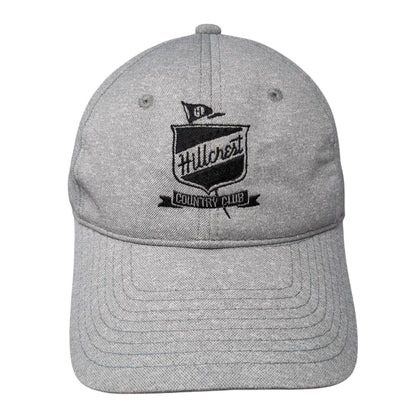 Hillcrest Country Club Strapback Hat Gray One Size Embroidered Town Talk