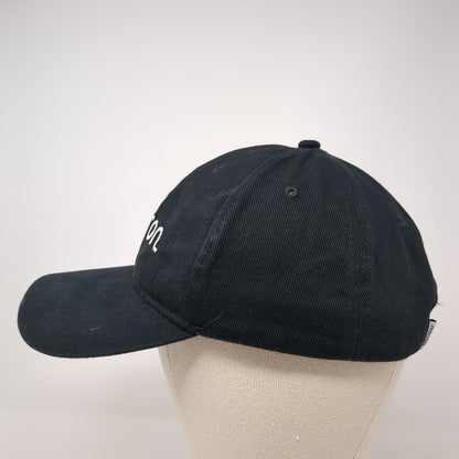 Micron Slideback Hat Black One Size Adjustable 6 Panel Embroidered