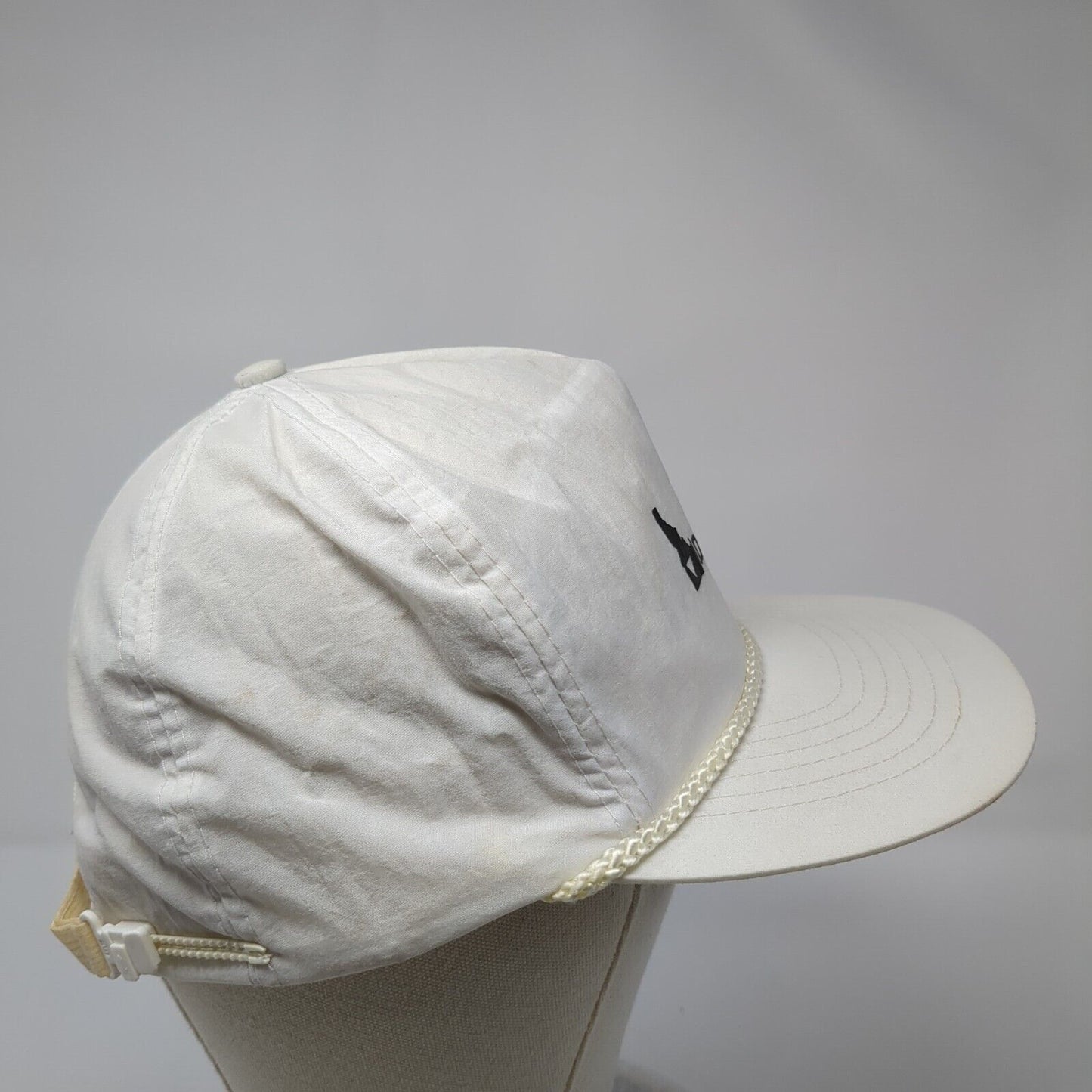 Dahomo Strapback Rope Hat White One Size Solid Adjustable Nylon Otto