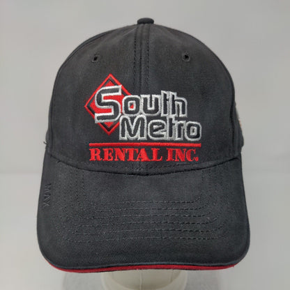 South Metro Rental Inc. Strapback Hat Black OSFA Embroidered Triple Crown