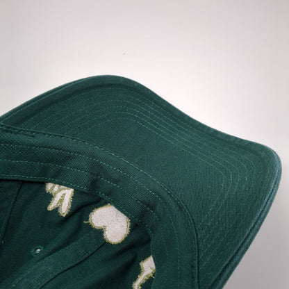 Peace Sign Heart Slideback Hat Green M/L Solid Embroidered Richardson