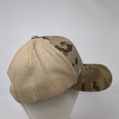 The Classics Yupoong Snapback Trucker Hat Camo One Size Mesh Back