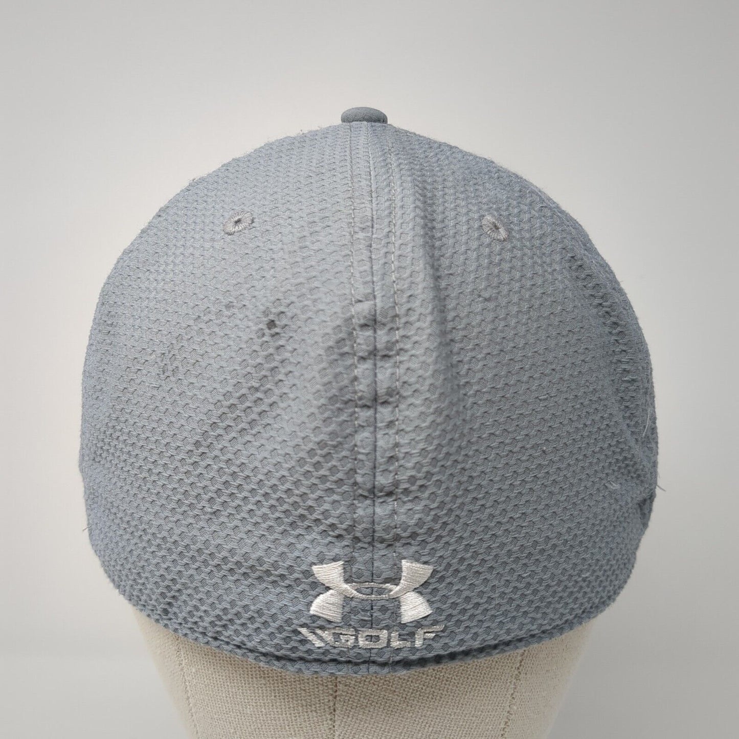 Under Armour Golf Fitted Hat Gray M/L Embroidered Logo Solid 6 Panel