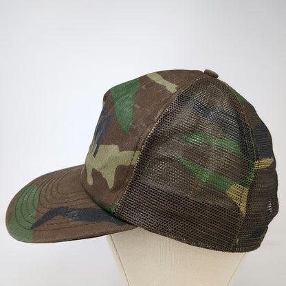 Paramount Trucker Hat Brown Camo COMM Mesh Snapback Made USA Woodland Vintage