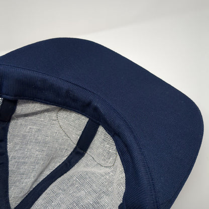 Captain Snapback Trucker Hat Blue One Size Adjustable Embroidered Mesh Back