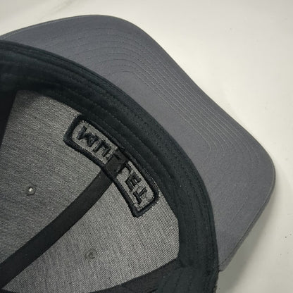Richardson Trucker Hat Gray One Size Mullet Patch Mesh Back Snapback Curved Brim