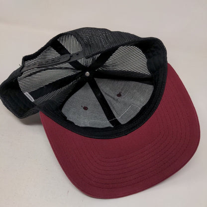 Dearybury Oil Gas Snapback Trucker Hat Red One Size Adjustable Mesh Back