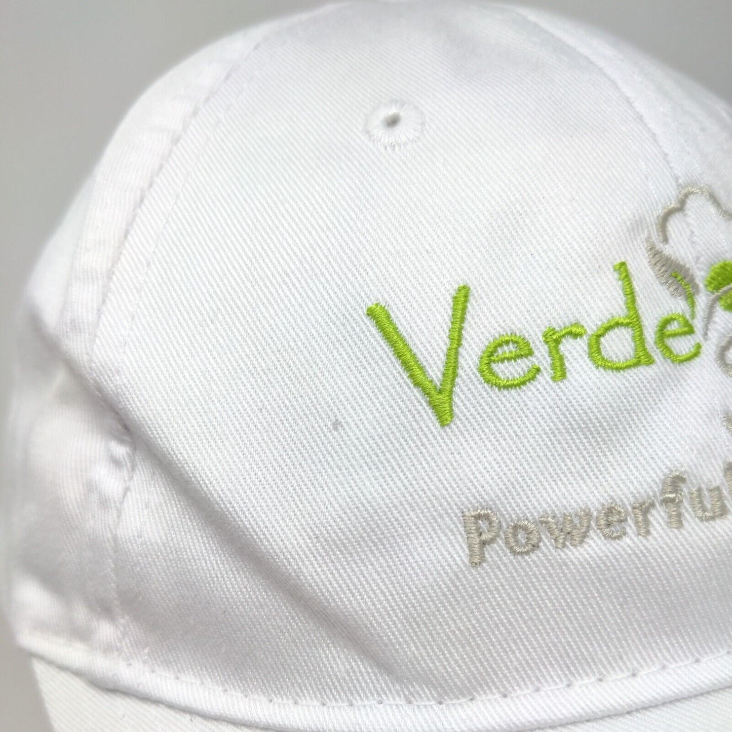 Verde Steam Powerfully Natural Strapback Hat White One Size Embroidered
