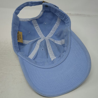 ChokoLids Baseball Cap Blue One Size Adjustable Slideback Cotton Solid Plain Hat