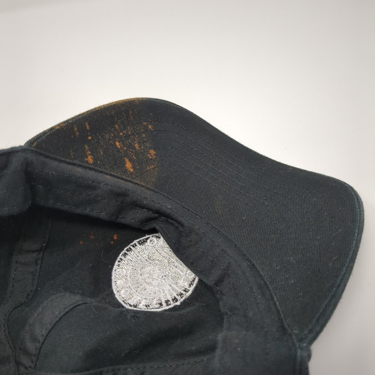 Secret Orchard Slideback Hat Black Embroidered Logo Adjustable 100% Cotton