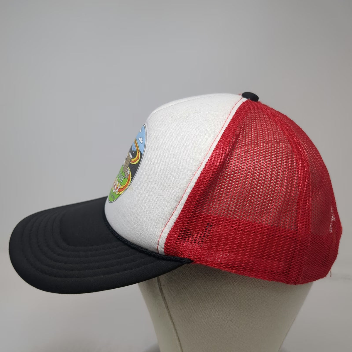 Otto Radio Boise KRBX Trucker Hat One Size White Red Black Mesh Snapback FM