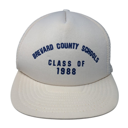 Brevard County Schools Class Of 1988 Snapback Trucker Hat White One Size
