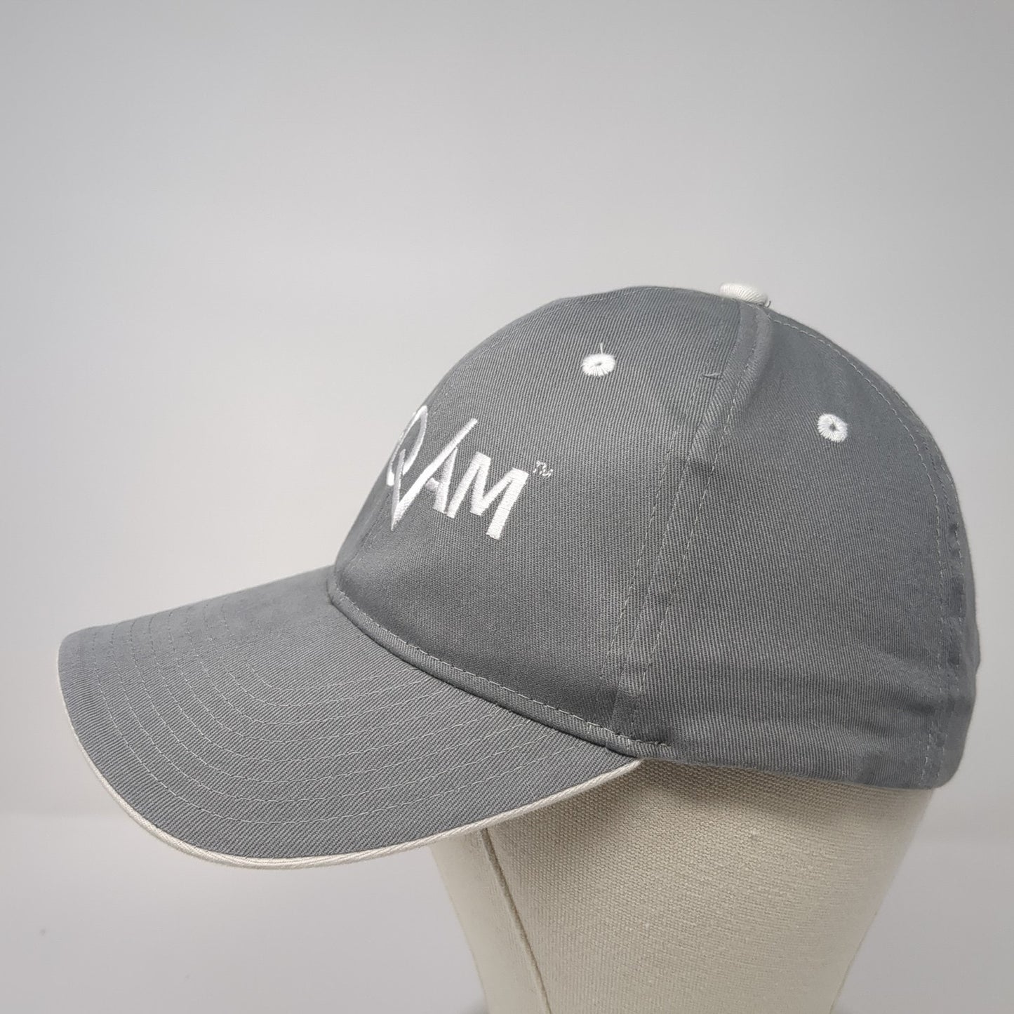 AFQAM Strapback Hat Gray One Size Adjustable Embroidered Solid 6 Panel