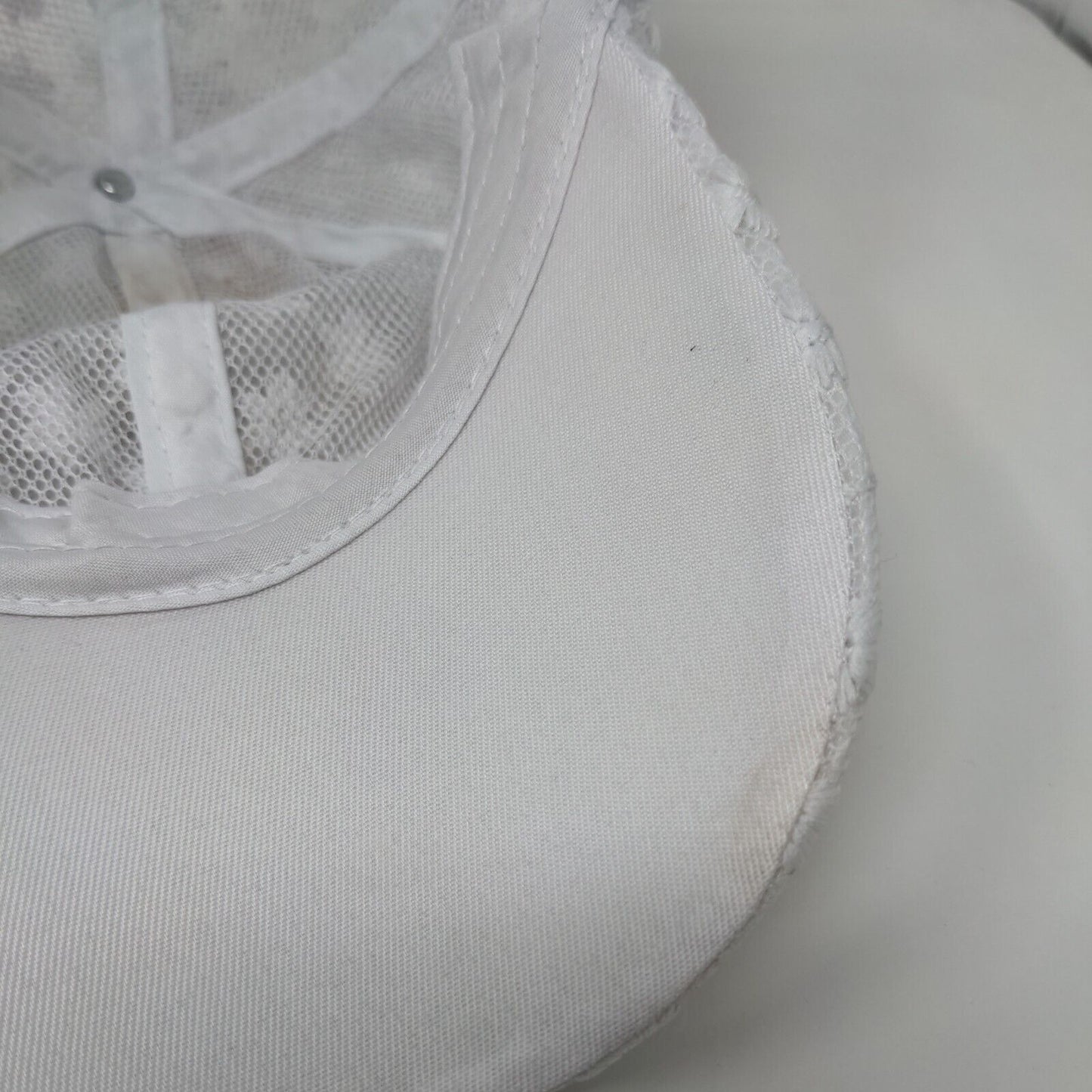 Unbranded Snapback Hat White One size Adjustable Floral Lace Trim Polyester