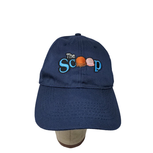 The Scoop Ice Cream Cone Strapback Hat Cap Embroidered Spell Out Blue OSFA