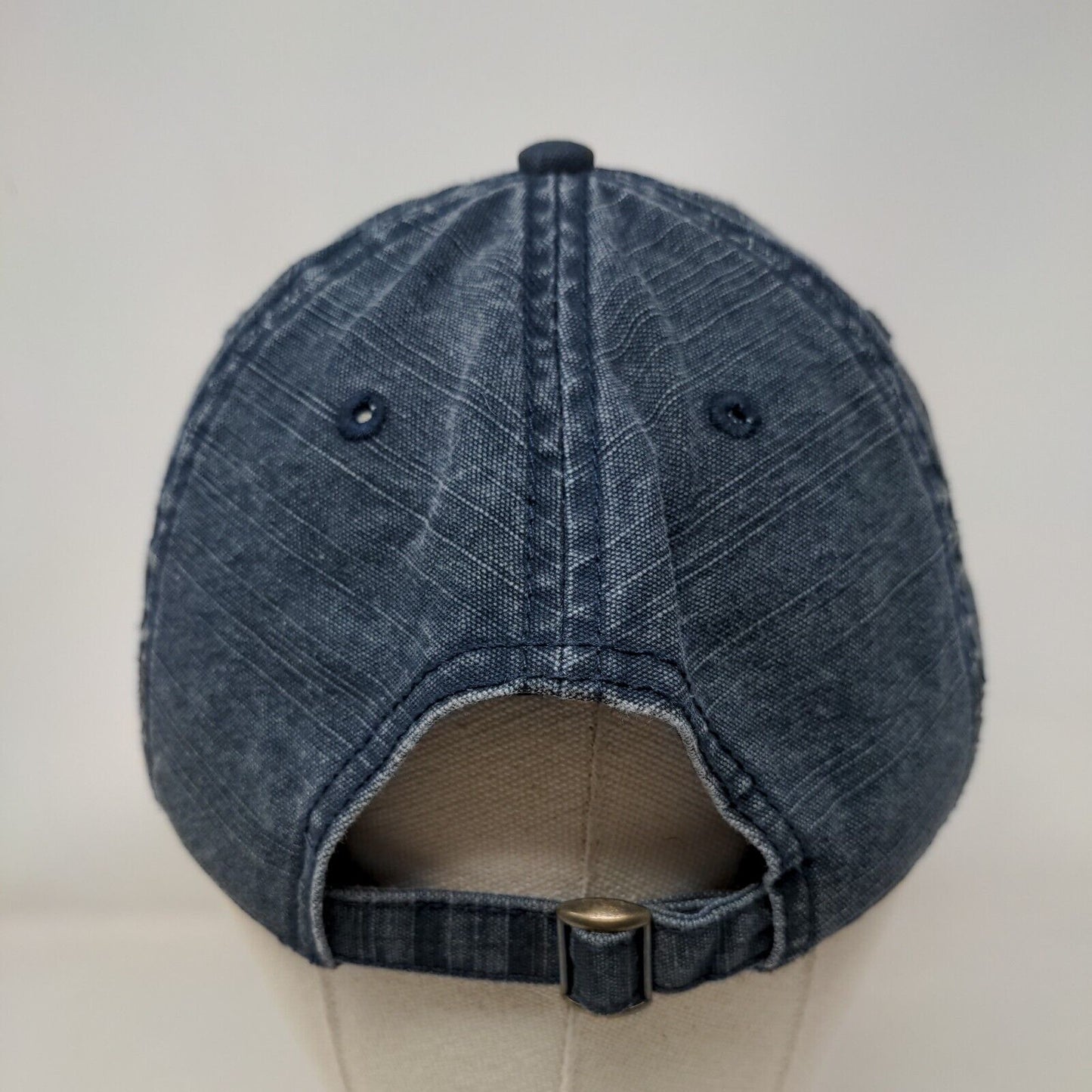 George Slideback Hat Blue One Size Adjustable Vented Holes 6 Panel Blank