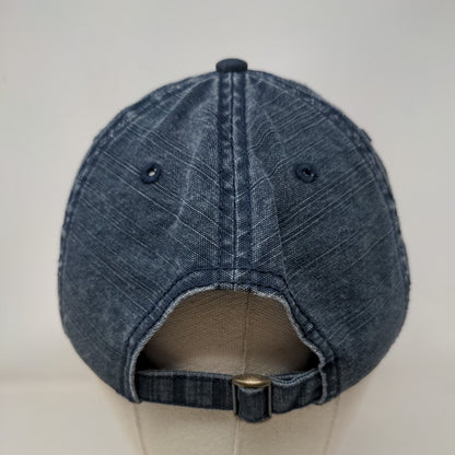 George Slideback Hat Blue One Size Adjustable Vented Holes 6 Panel Blank