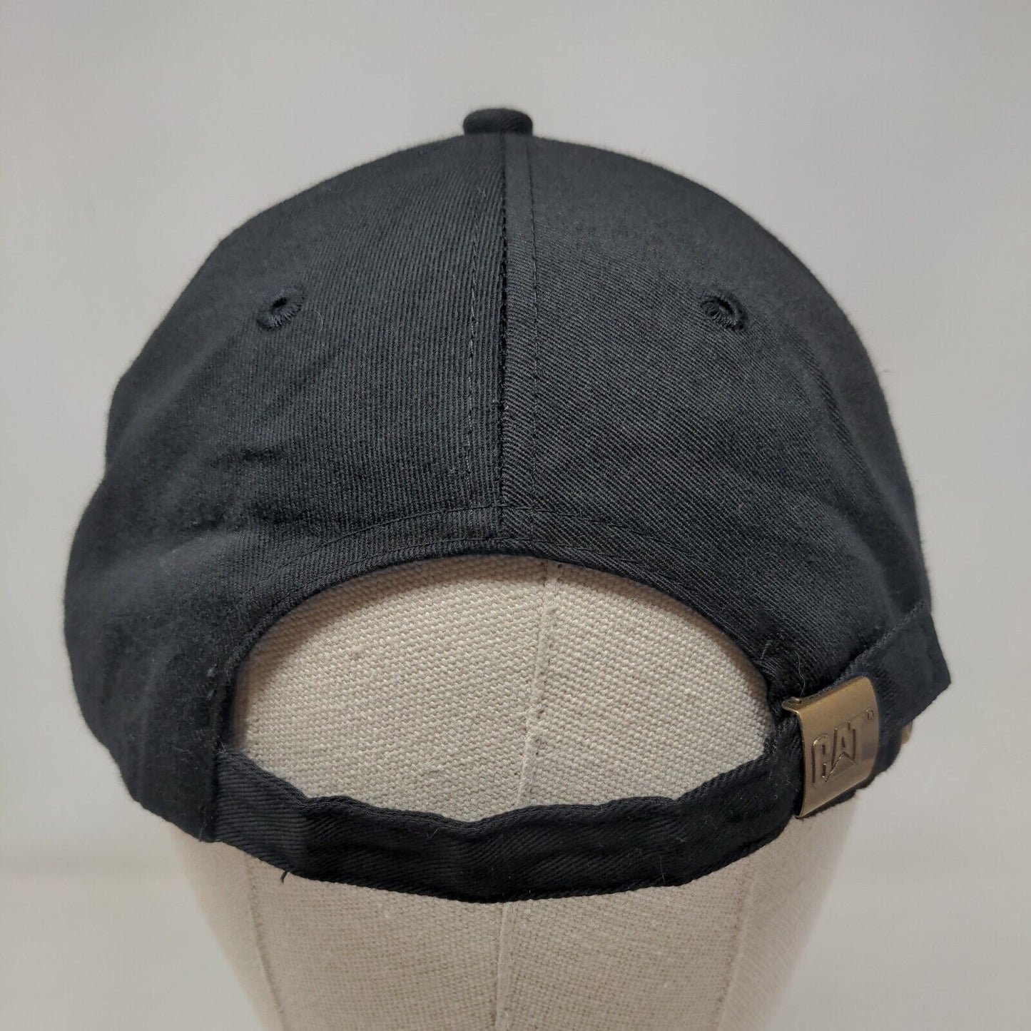 CAT Slideback Hat Black One Size Embroidered Logo Adjustable 6 Panel