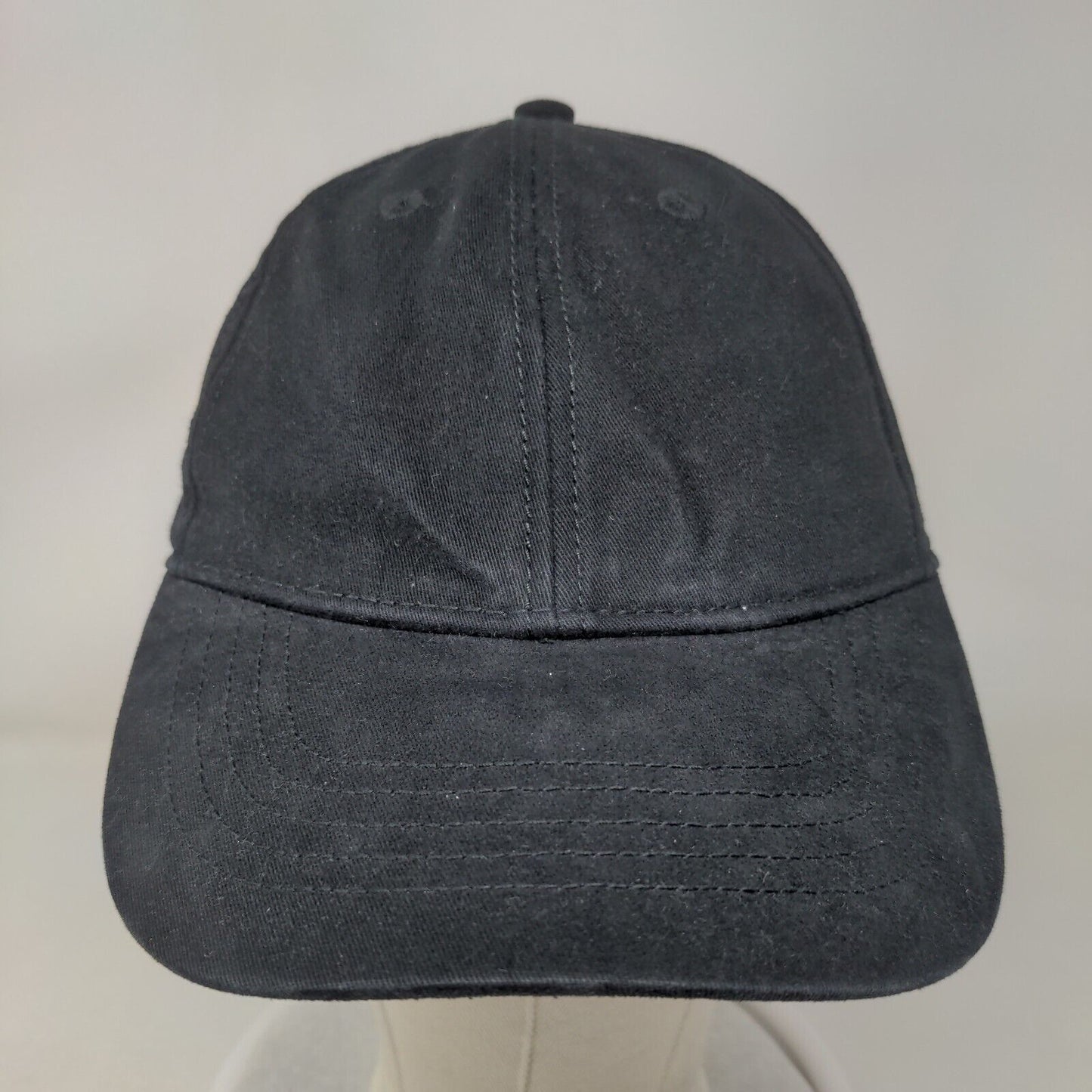 Unbranded Slideback Hat Black Soot OSFM Adjustable Solid 6 Panel Blank