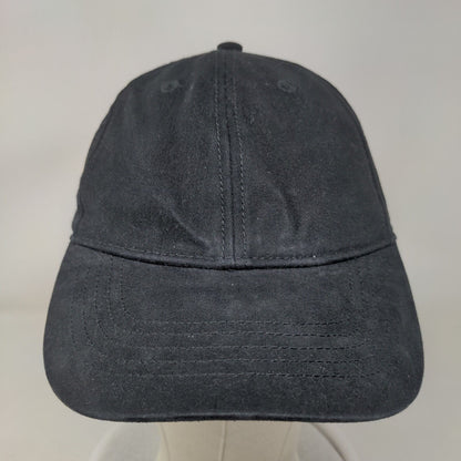 Unbranded Slideback Hat Black Soot OSFM Adjustable Solid 6 Panel Blank