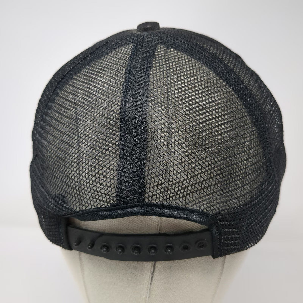 James River Corporation Trucker Hat Black One Size Snapback Mesh Back Logo