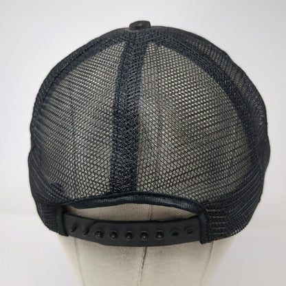 James River Corporation Trucker Hat Black One Size Snapback Mesh Back Logo