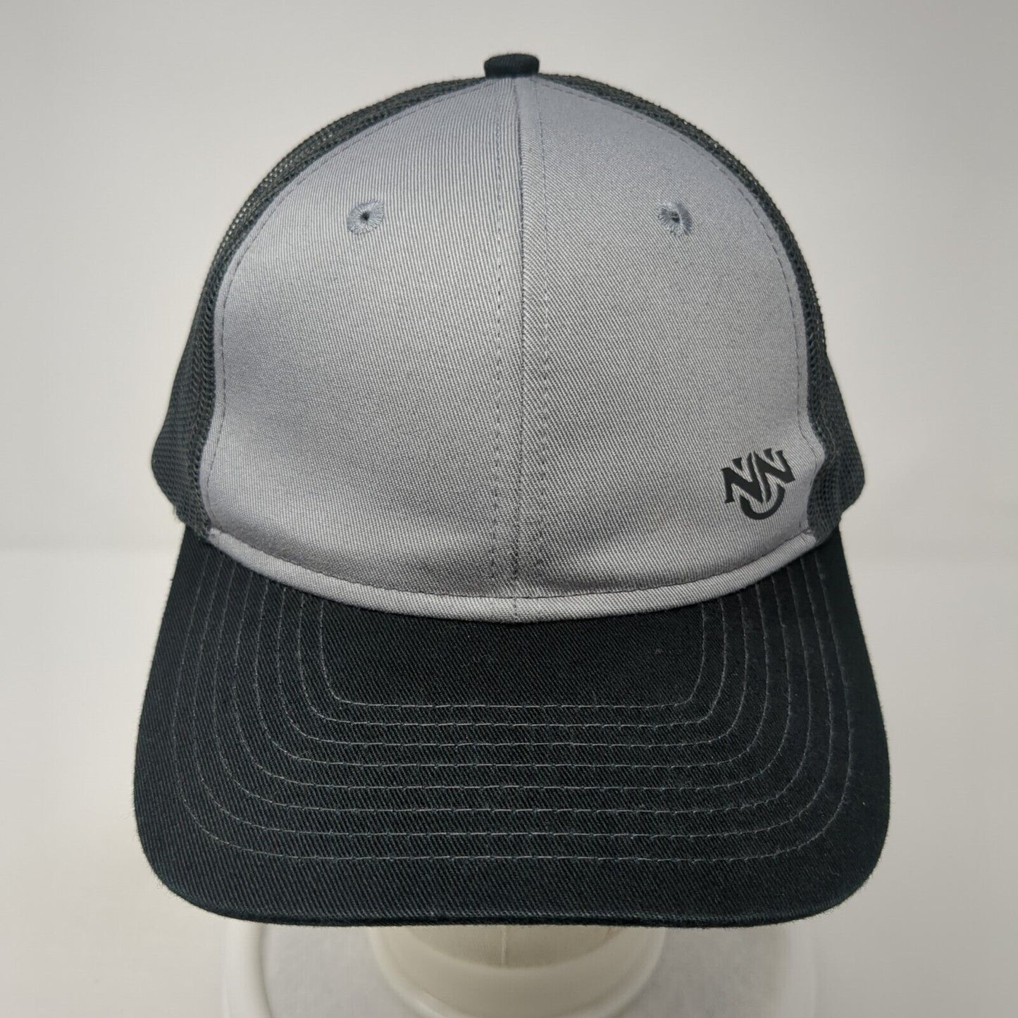 Port Authority Snapback Mesh Back Trucker Hat Gray One Size Logo Outdoor