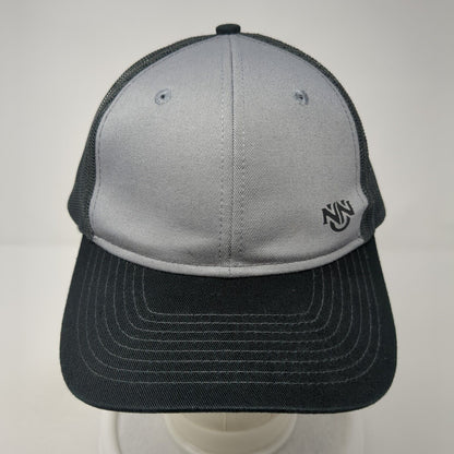 Port Authority Snapback Mesh Back Trucker Hat Gray One Size Logo Outdoor