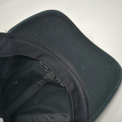 adidas Baseball Cap Black One Size Strapback Tonal Embroidery Curved Brim Hat