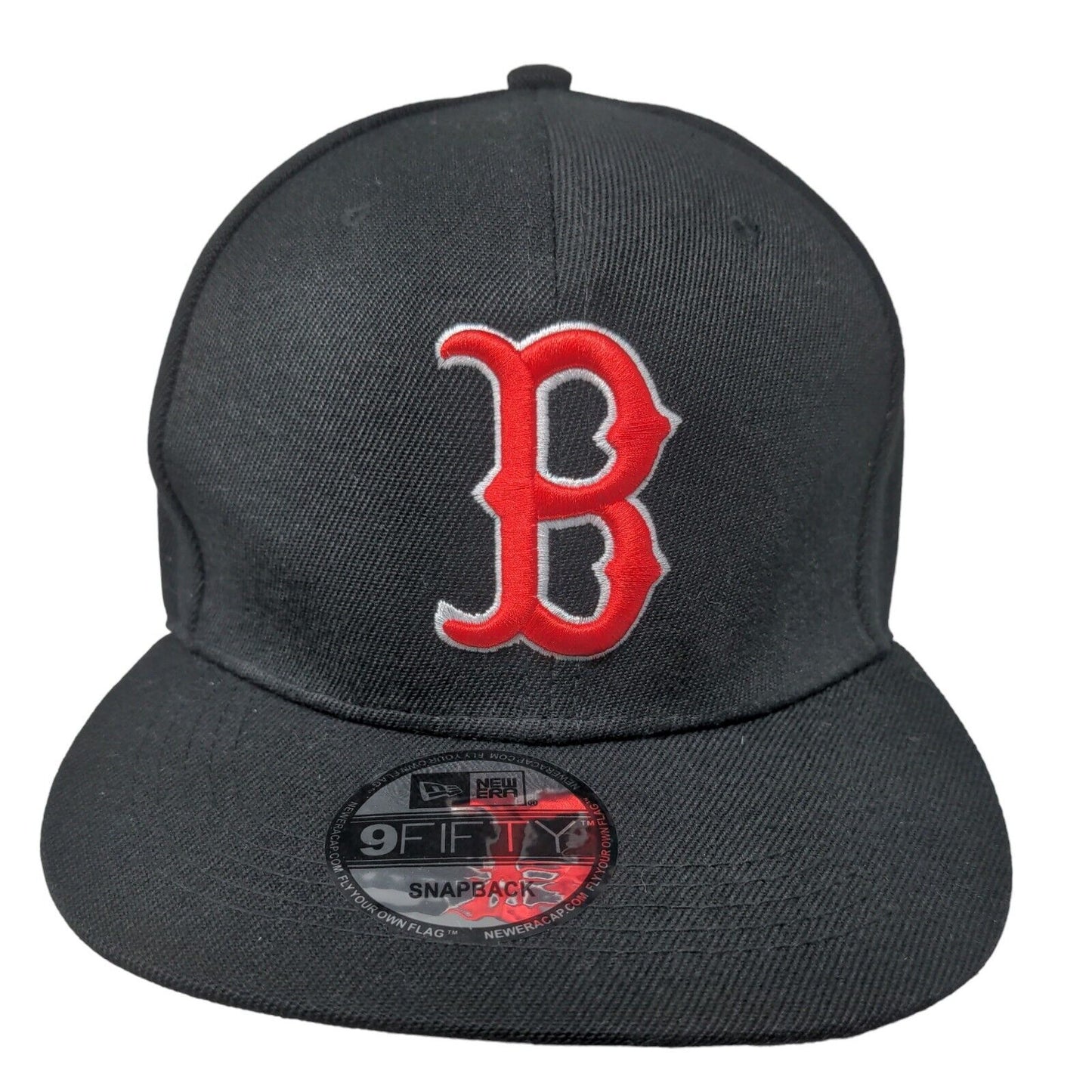 New Era Men's Strapback Hat Black Adjustable Embroidered Boston Red Sox Logo