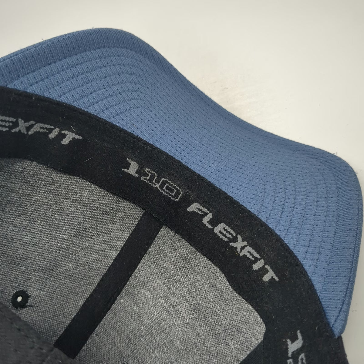 TravisMathew Snapback Hat Black Blue One Size Flexfit 110 Perforated Logo Tech