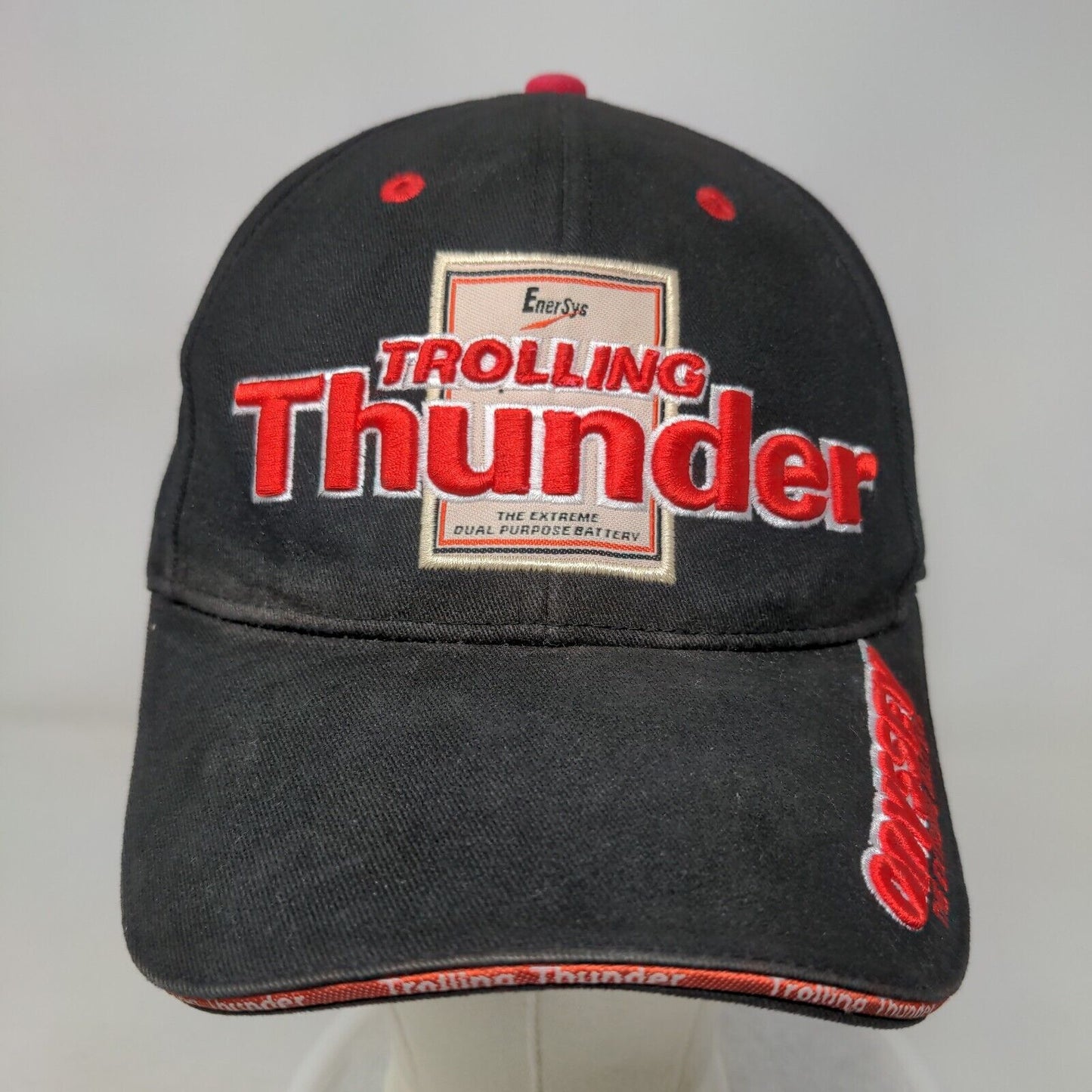 EnerSys Trolling Thunder Odyssey Strapback Hat Black OSFA Embroidered 6 Panel