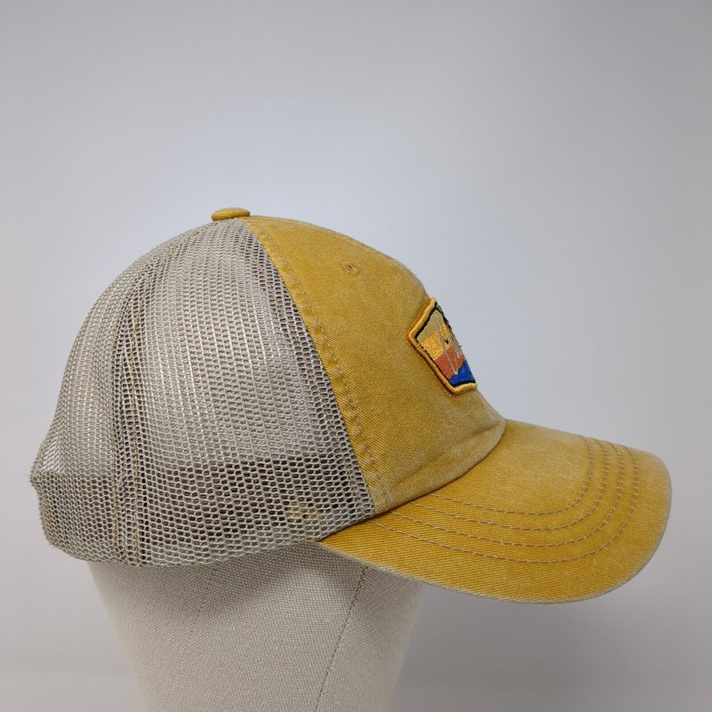 California Slideback Trucker Hat Yellow One Size Adjustable Mesh Back 6 Panel