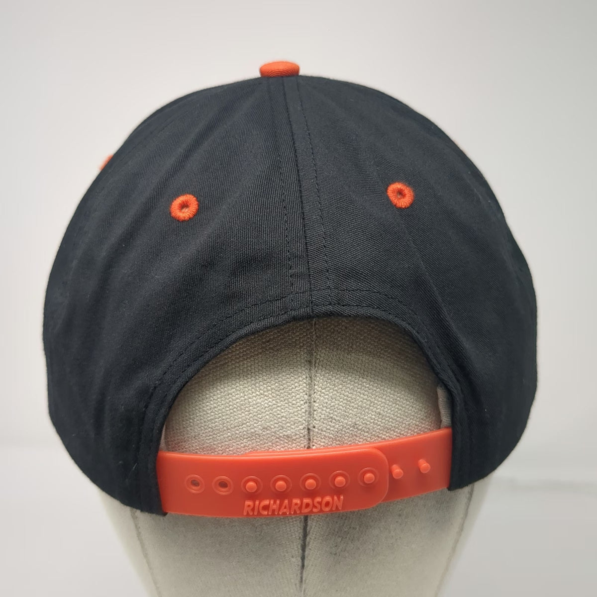 Richardson Snapback Black Orange L Off the Rails Brewing Pocatello Patch Hat