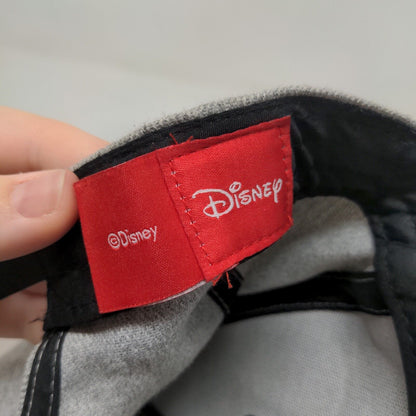 Disney Men's Snapback Hat Gray Black Adjustable Embroidered Mickey Mouse Logo