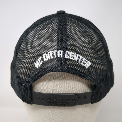 Richardson Trucker Hat Black One Size Mesh Back Snapback Blackhat KC Data Center
