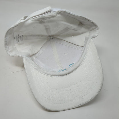 Vitamin Sea Strapback Hat White One Size Solid Adjustable Embroidered