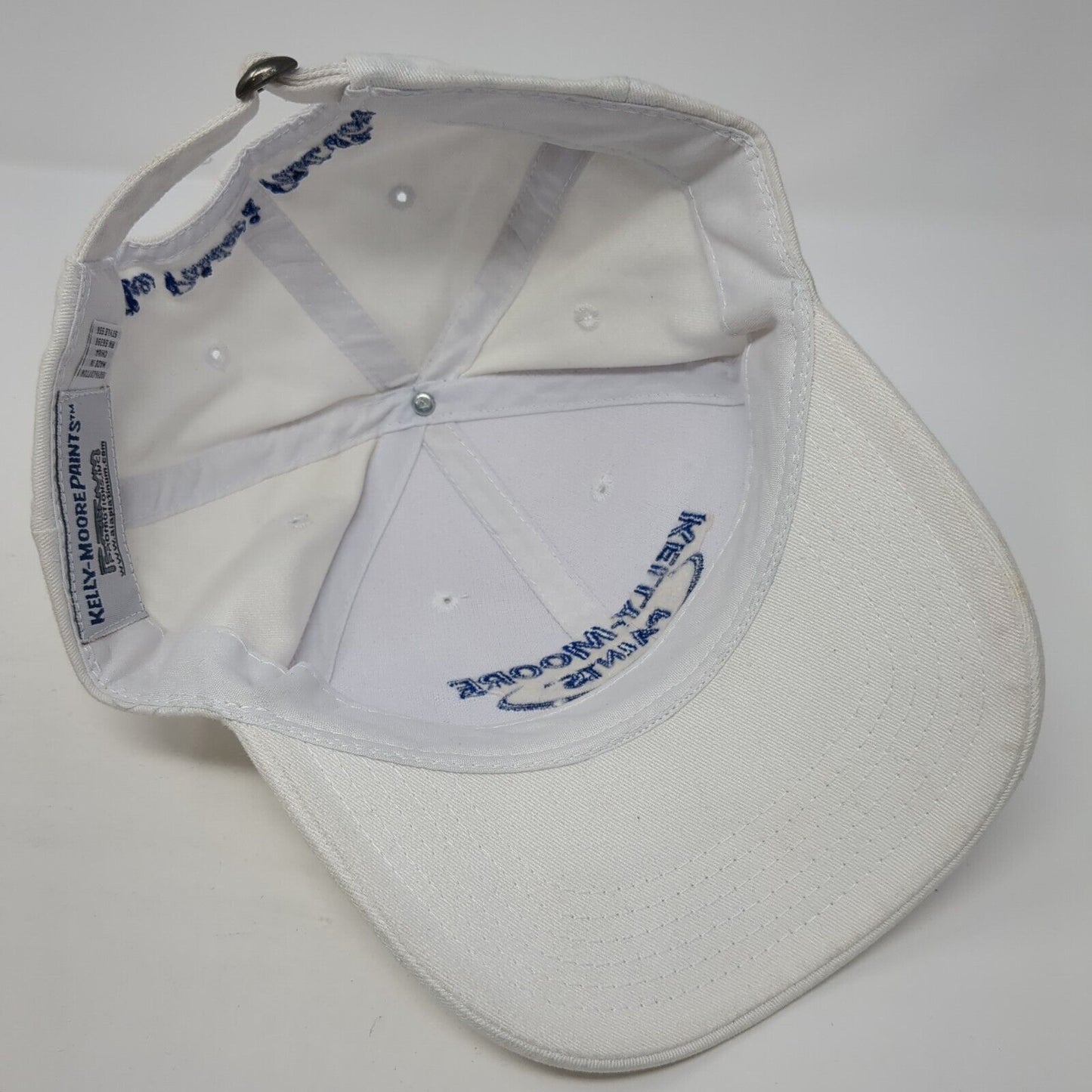 Kelly-Moore Paints Slideback Hat White One Size Adjustable Embroidered