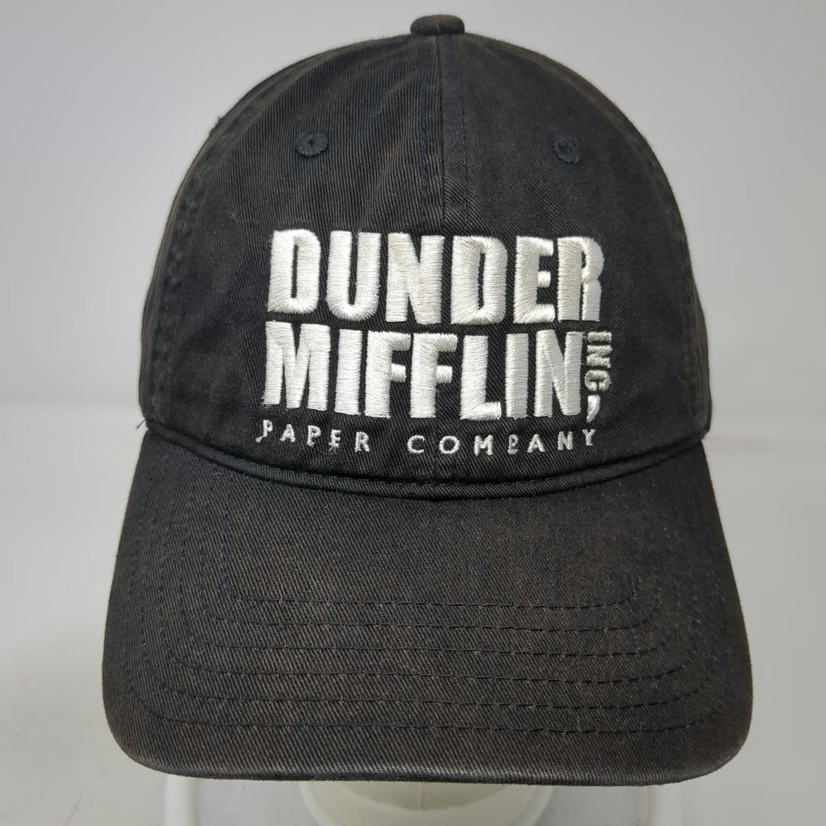 The Office Dunder Mifflin Paper Company Baseball Cap Black OSFM Slideback Hat