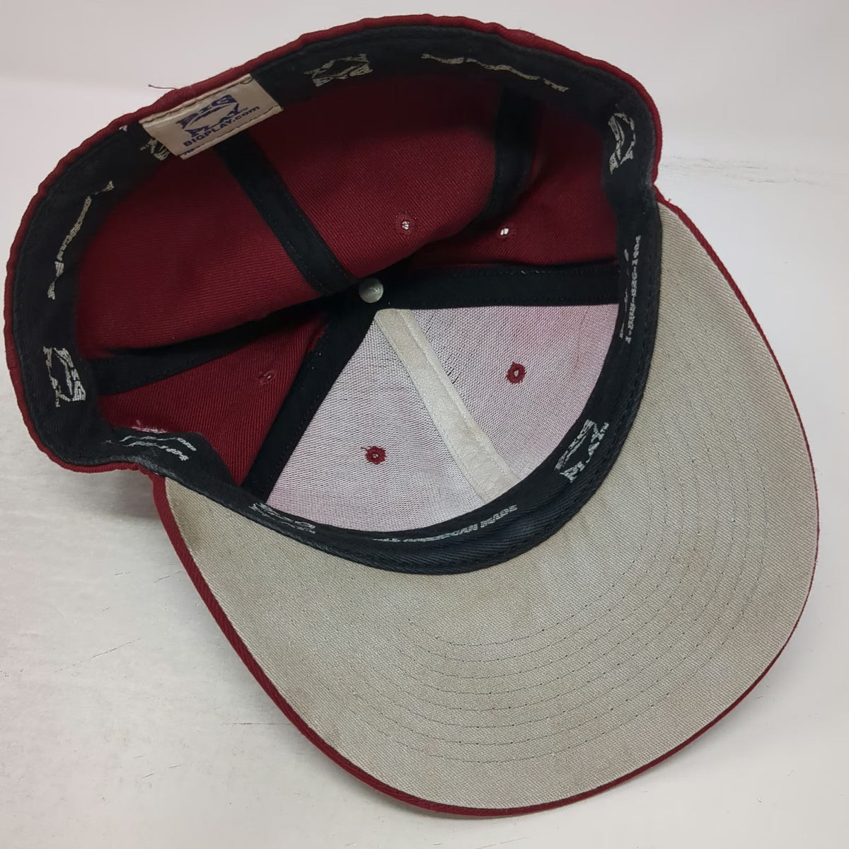 Big Play Washington State Cougars NCAA Cap Red 7 3/4 Fitted Gray Underbrim USA