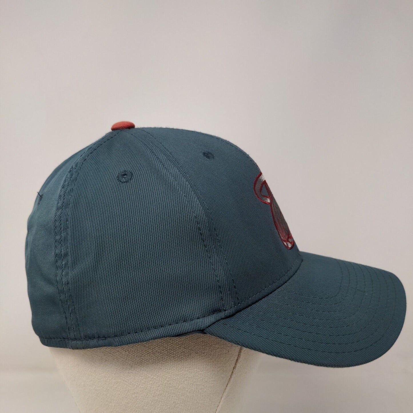 Adidas Men's Fitted Hat Blue S-M Embroidered Miami Heat Logo Nylon Blend