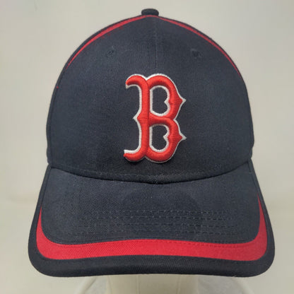 New Era Men's Strapback Hat Blue Embroidered Boston Red Sox Logo 9Forty Logo