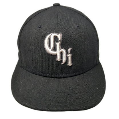 New Era Chicago White Sox MLB Snapback Hat Black One Size 9FIFTY Chi Flat Brim