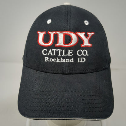 Otto Baseball Cap Black One Size Hat UDY Cattle Co Rockland ID Strapback Cotton